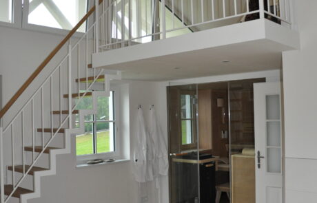 Treppe Eisen mit Holz